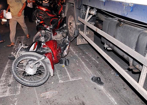 rất nhiều xe máy bị hư hỏng